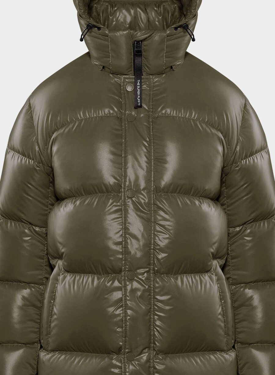 the super puff mellan - högblank mÖrk oliv