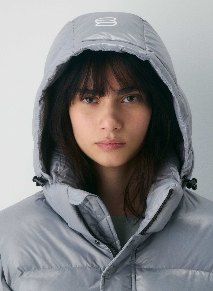 superpuff xtrashorty - högblank moon dust grey
