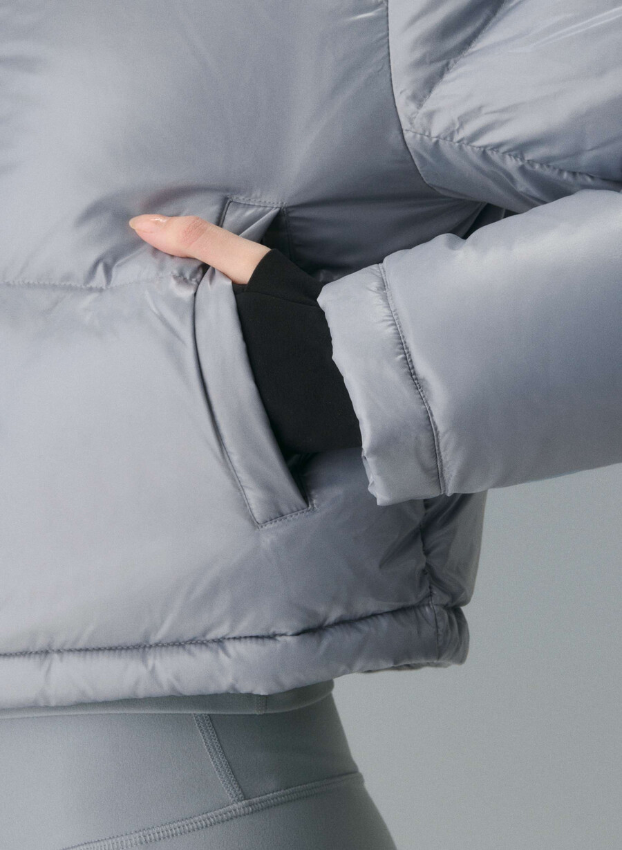 superpuff xtrashorty - högblank moon dust grey